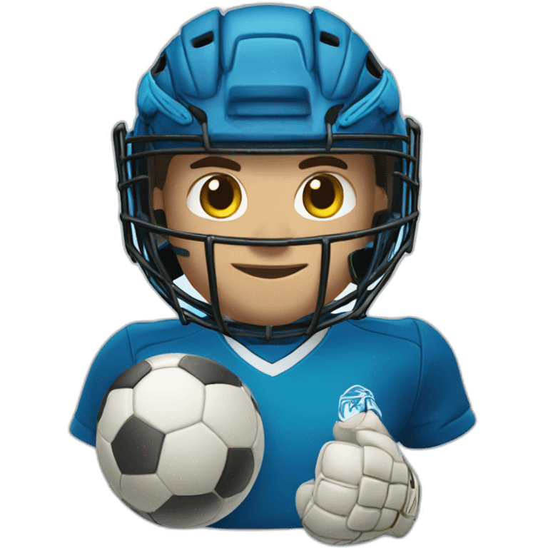 goalkeeper in blue jersey emoji