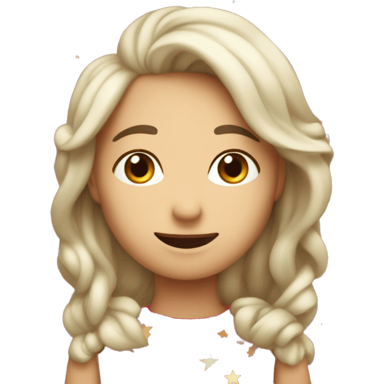 Fresa con estrellas al rededor emoji