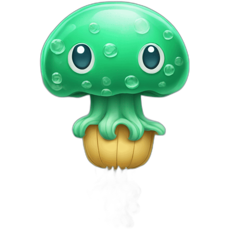 Cute jellyfish money tree emoji