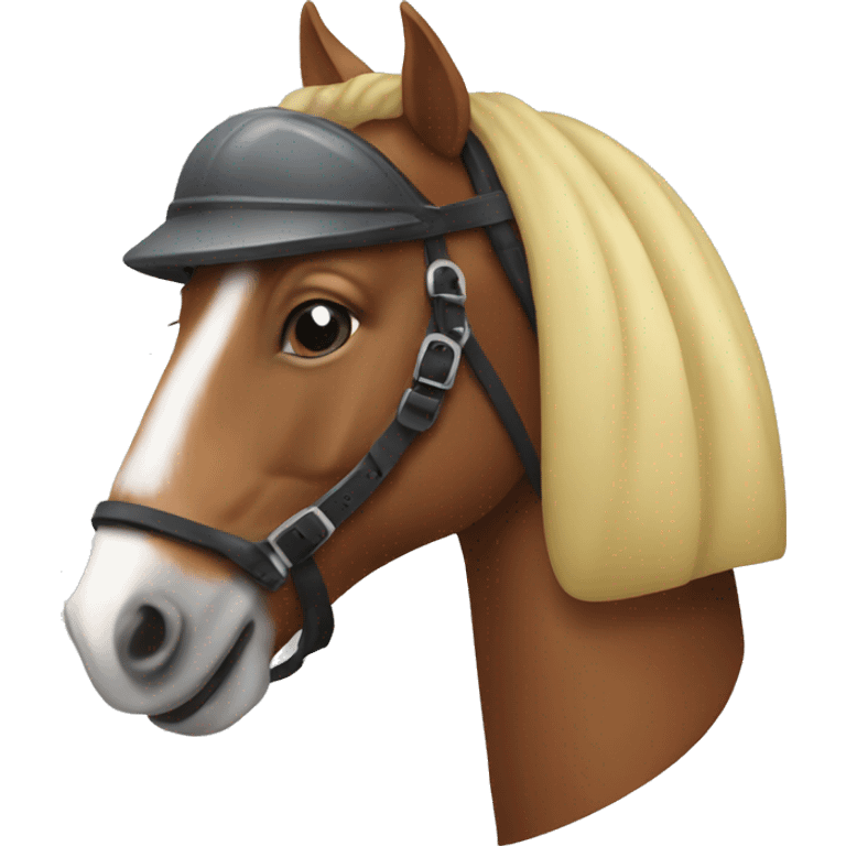 horse with a riding helmet emoji