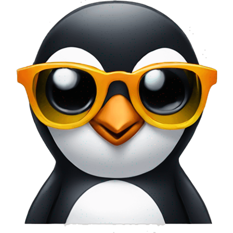 Penguin  with sunglasses emoji