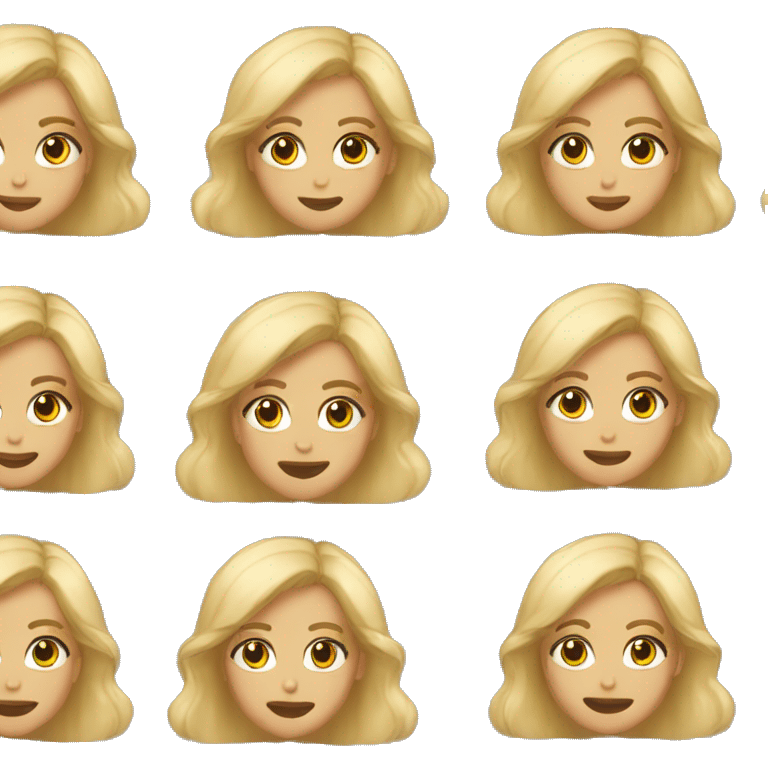 The blonde girl thought about it 🤔 emoji