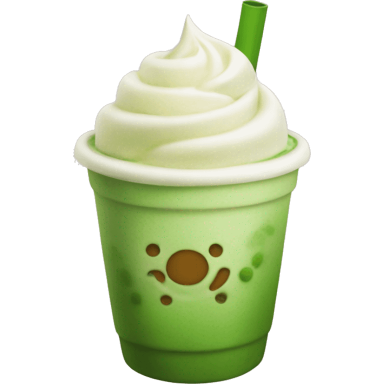 Matcha Bubble Latte emoji