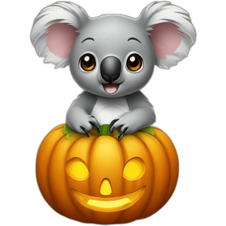 koala on a pumpkin emoji