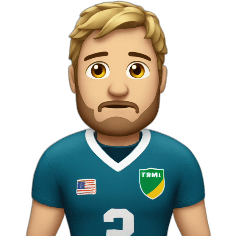 Rugbyman triste emoji