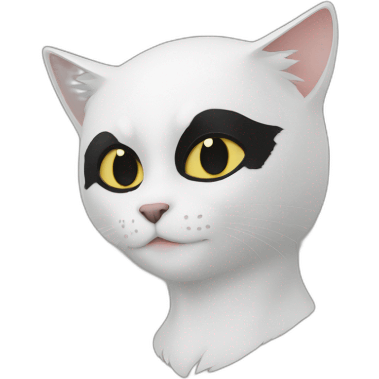 Chat noir et blanc emoji