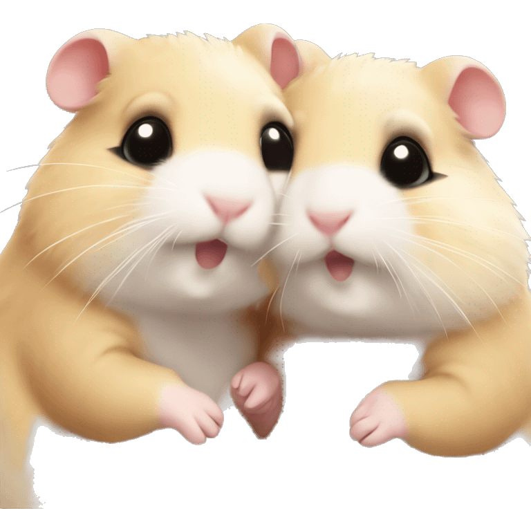 cute hamsters hugging eachother emoji