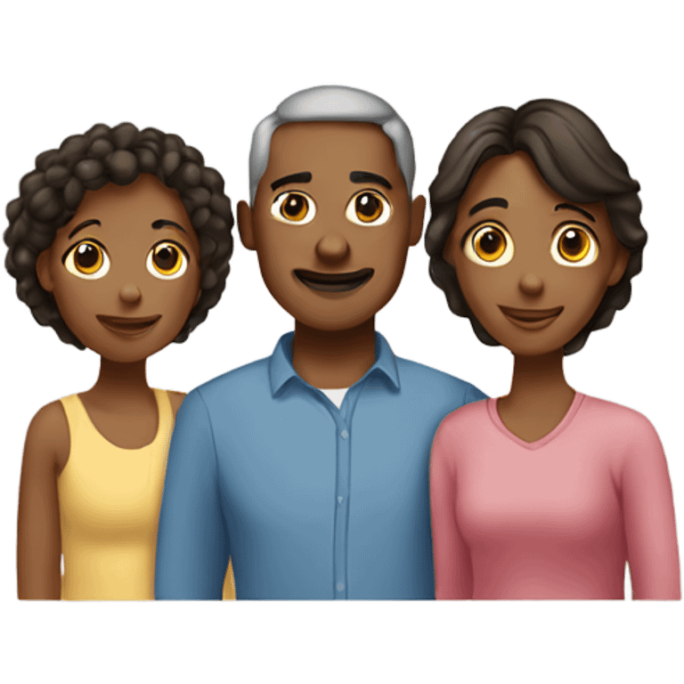 a family made up of three, a mother and a father and the girl child emoji