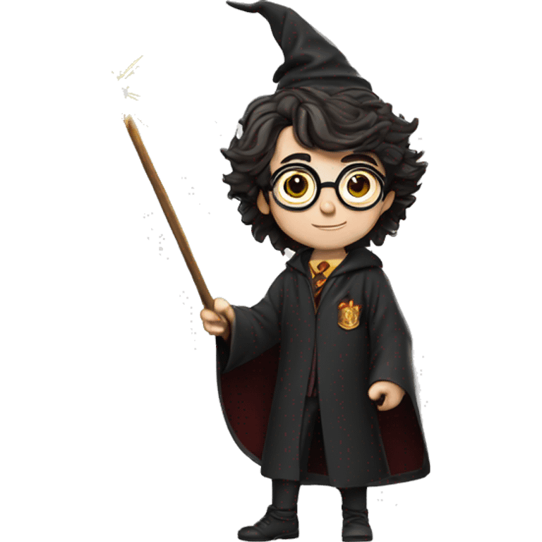 Harry Potter with a magic wand emoji