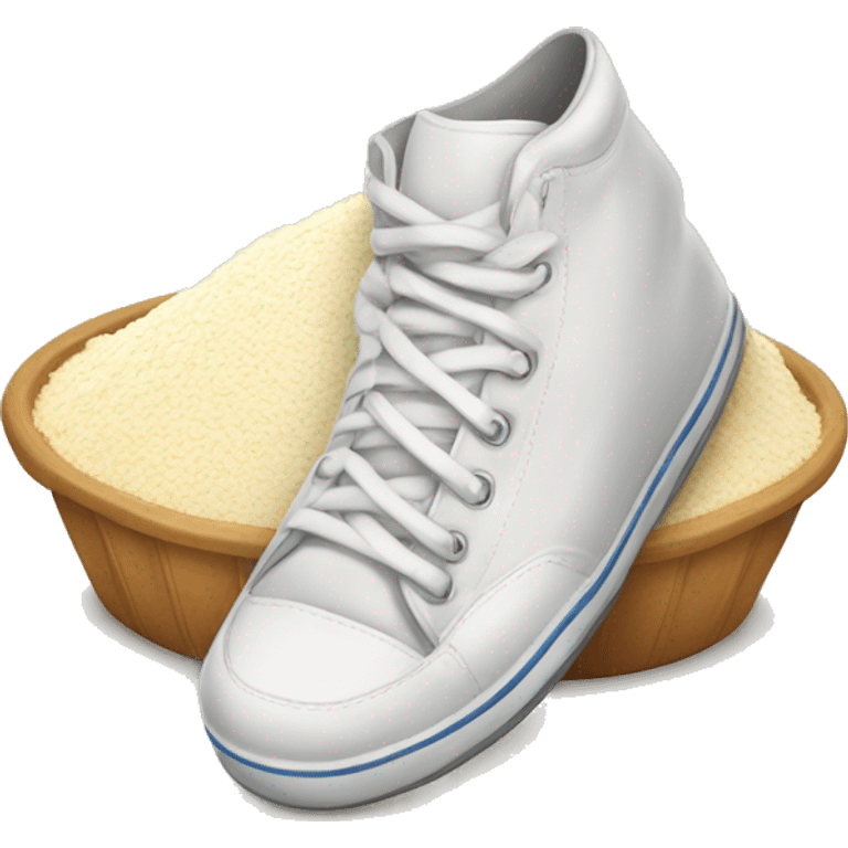 A pack of flour with sneakers emoji