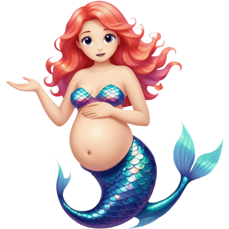 Pregnant mermaid emoji