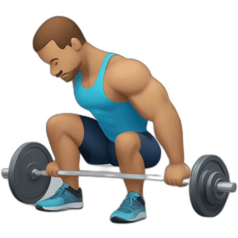 adaptive strength training, featuring a person with one leg engaged in weightlifting. emoji