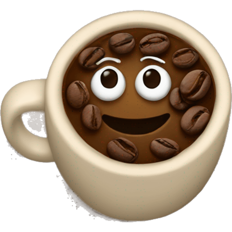 chat icon + coffee bean emoji