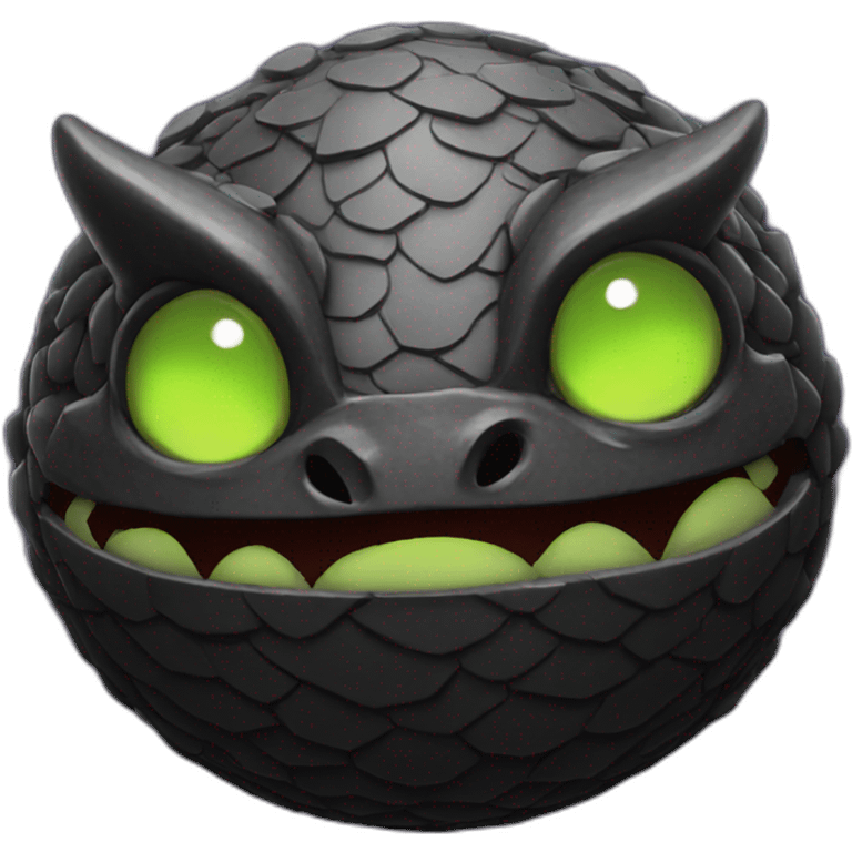 Black dragon egg emoji