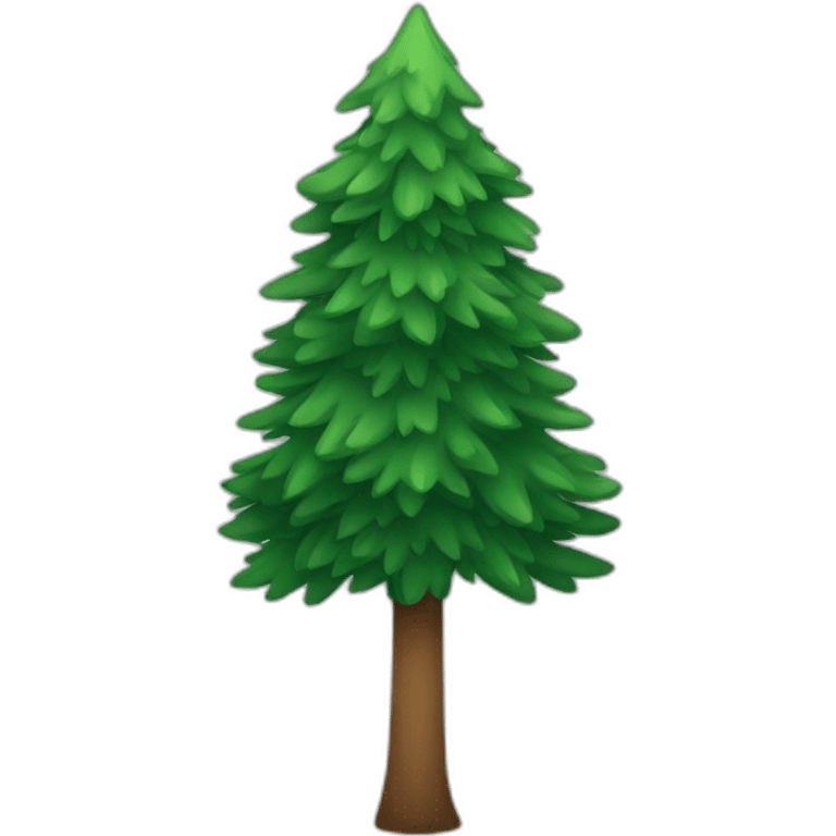 vector flat evergreen tree emoji