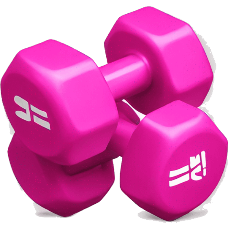 pink dumbbells emoji