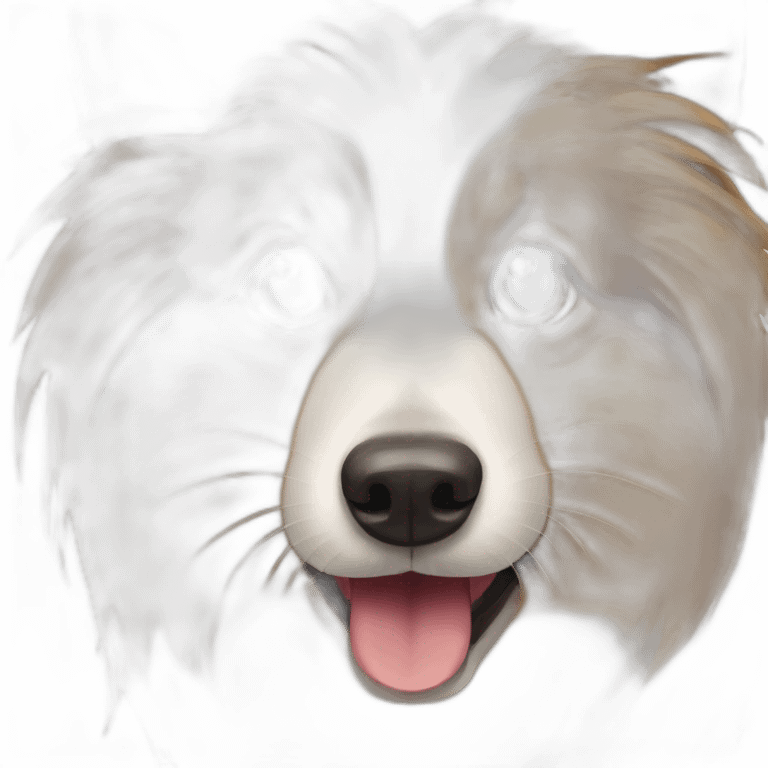 Tricolor Shetland sheepdog wearing chirurgical mask on mouth emoji