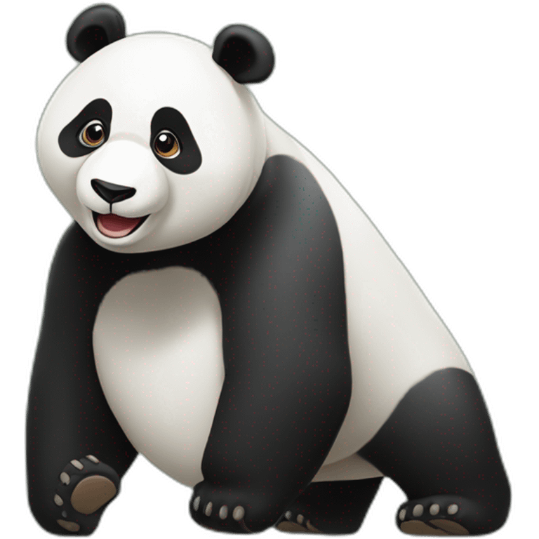 Oso panda rodando emoji