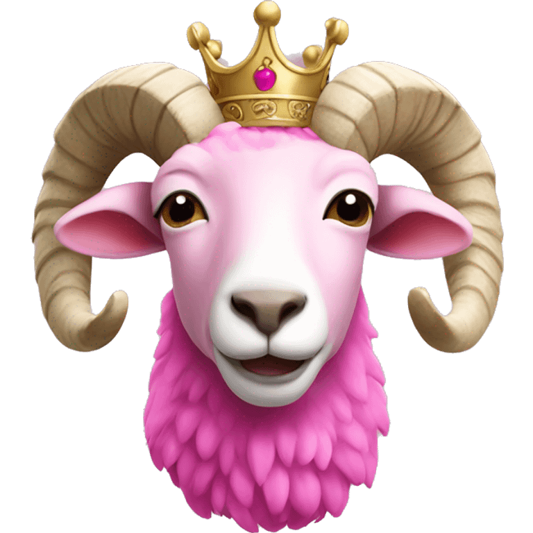 ram in pink crown emoji