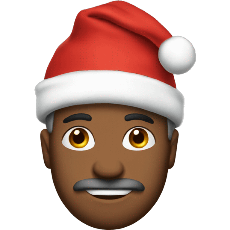 Reno con gorro de navidad  emoji