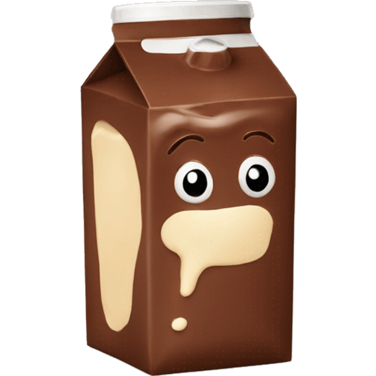 Chocolate milk in a box emoji