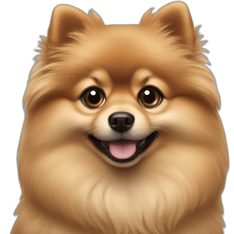 Pomeranian dark hair emoji