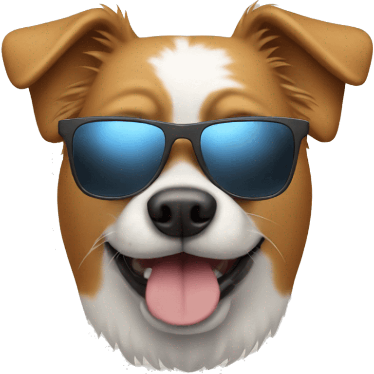 Dog with sunglasses emoji