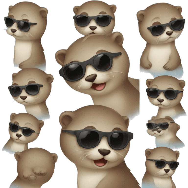 Cute Otter sunglasses emoji