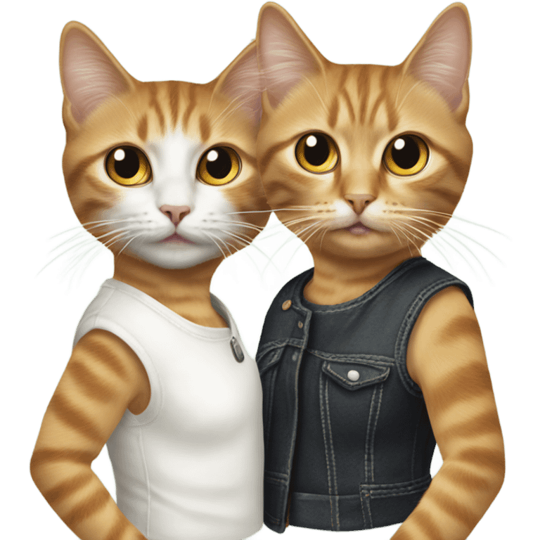 thelma and louise played by 2 cats emoji