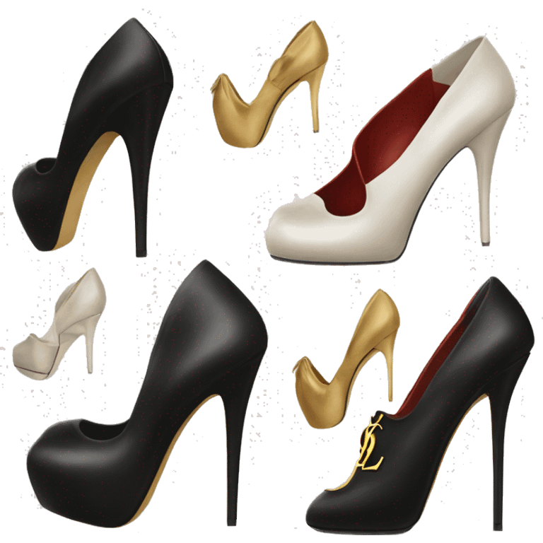 high heels yves saint laurent emoji