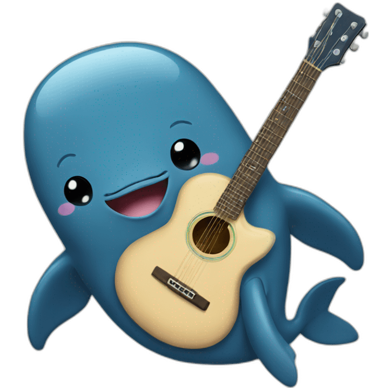 whale with guitar emoji