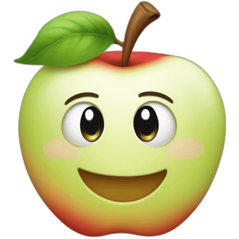 smirking apple emoji