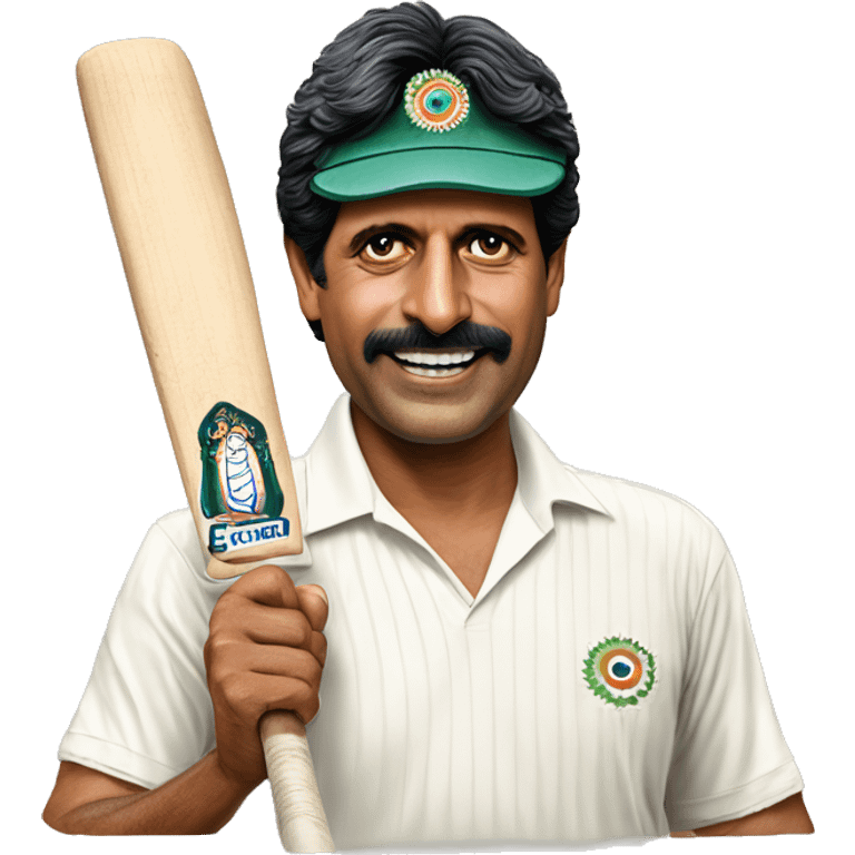 indian cricket captain kapil dev emoji