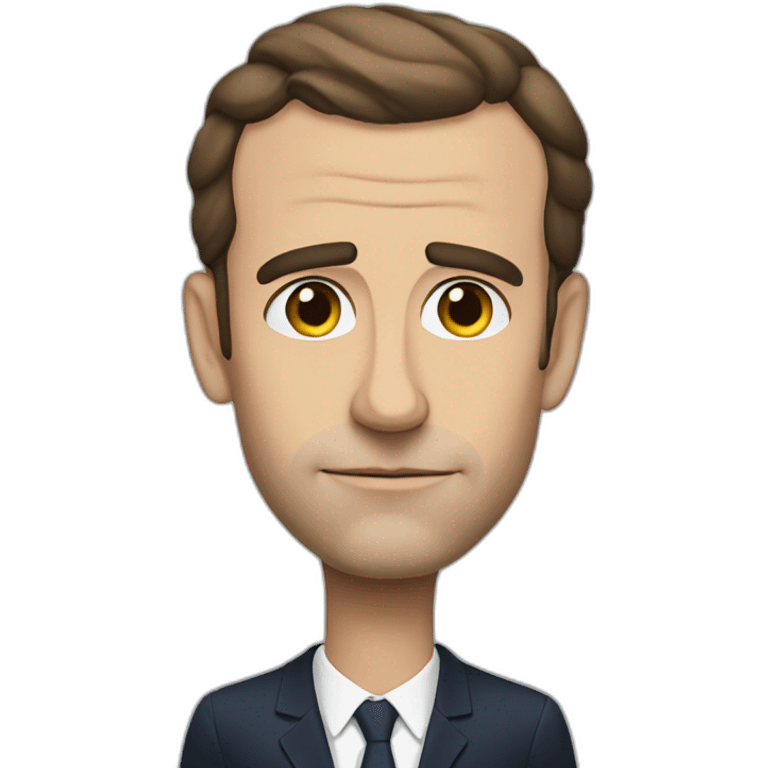 macron serious explain with flat hand emoji