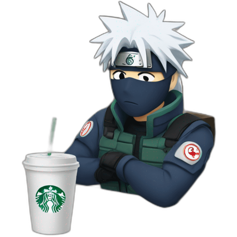 kakashi drinks starbucks emoji