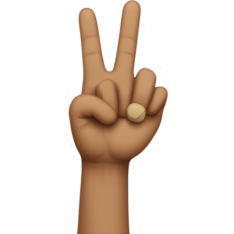 hand peace sign with thumb sticking out emoji