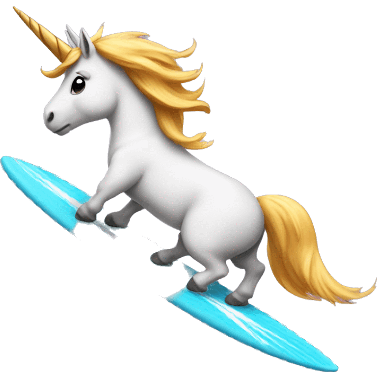 unicorn riding a surfboard emoji