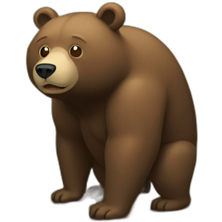 bear shitting in the woods emoji