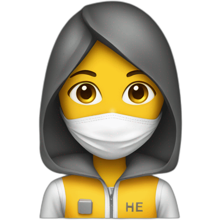 Girl wearing hazmat suit  emoji