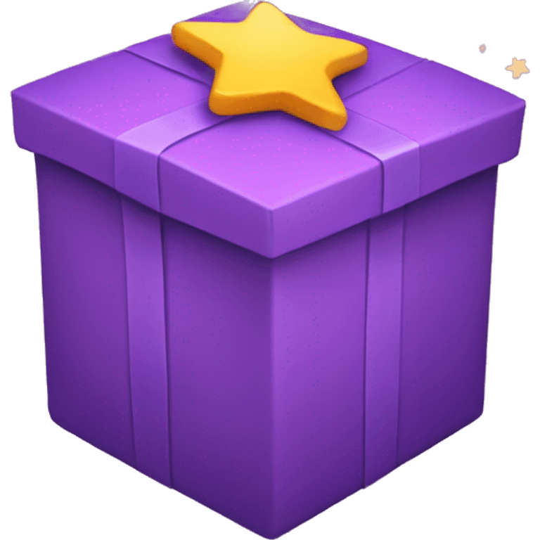 purple box with stars emoji