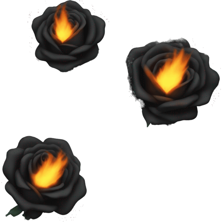 BURNING black ROSE emoji