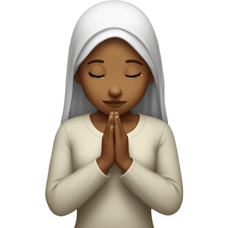 Girl praying emoji