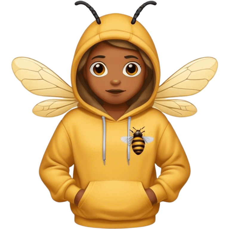 Capital bee wearing a stoned Olsen hoodie emoji