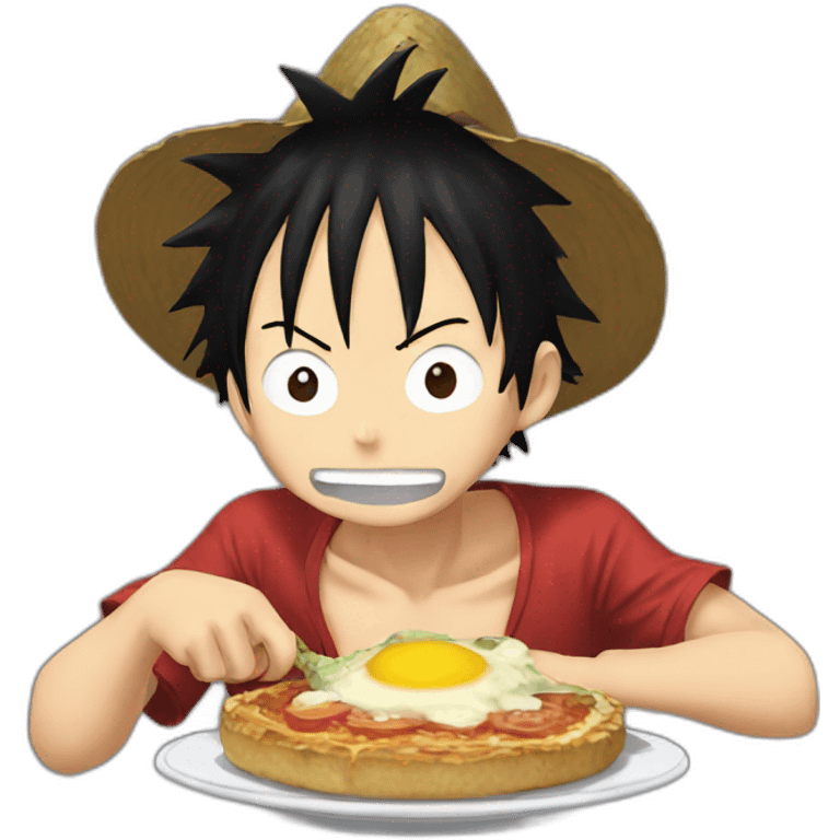 Luffy eat emoji