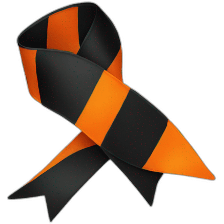 St. George's ribbon black and orange emoji