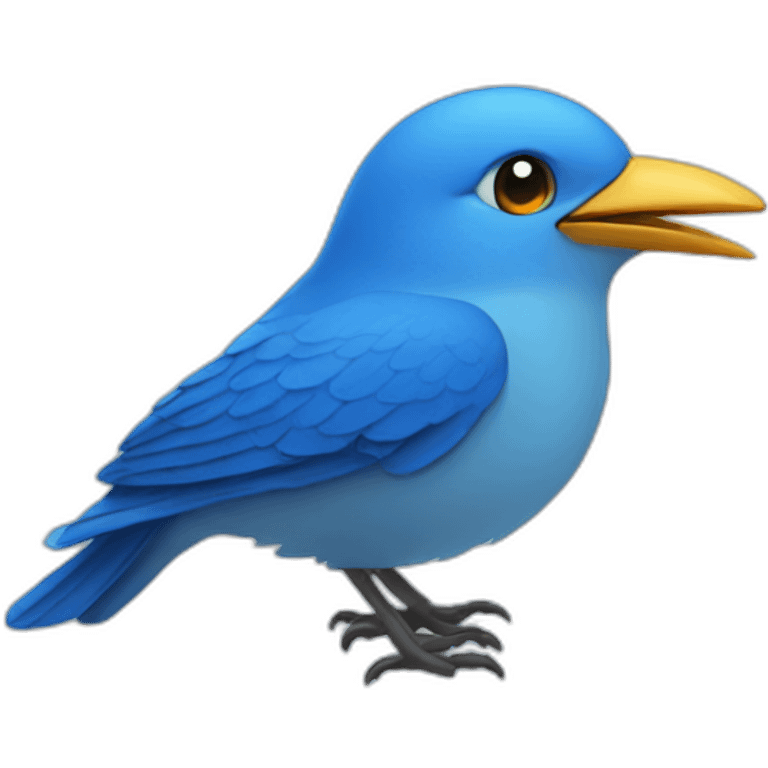 blue bird head emoji