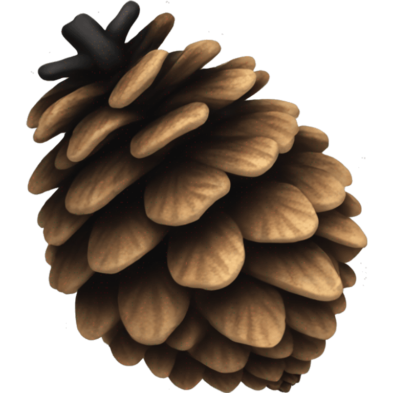 black color pine cone  emoji