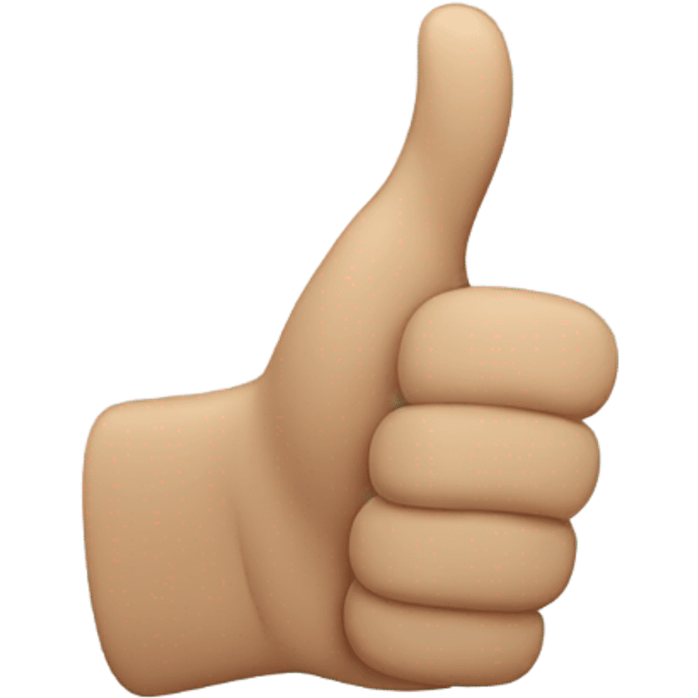 Thumbs up with long thumb emoji