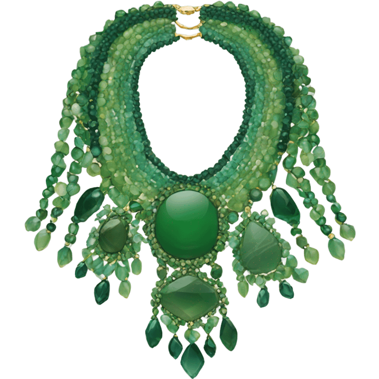 Green necklace emoji