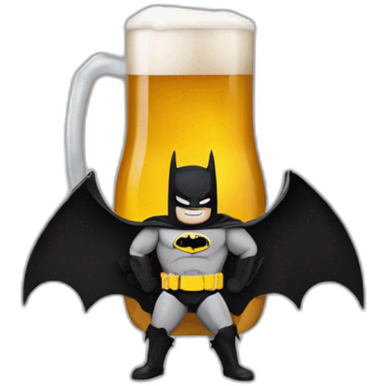 Batman avec une bière emoji